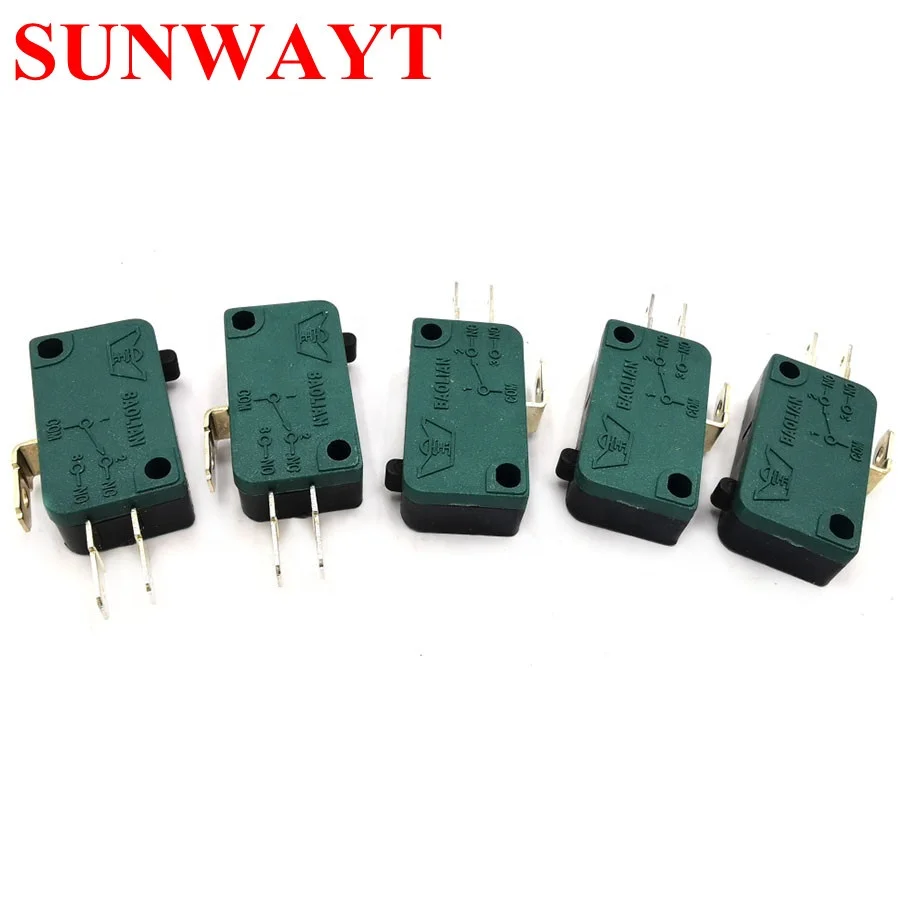 Baolian Green color three terminal microswitch microswitches for arcade push button