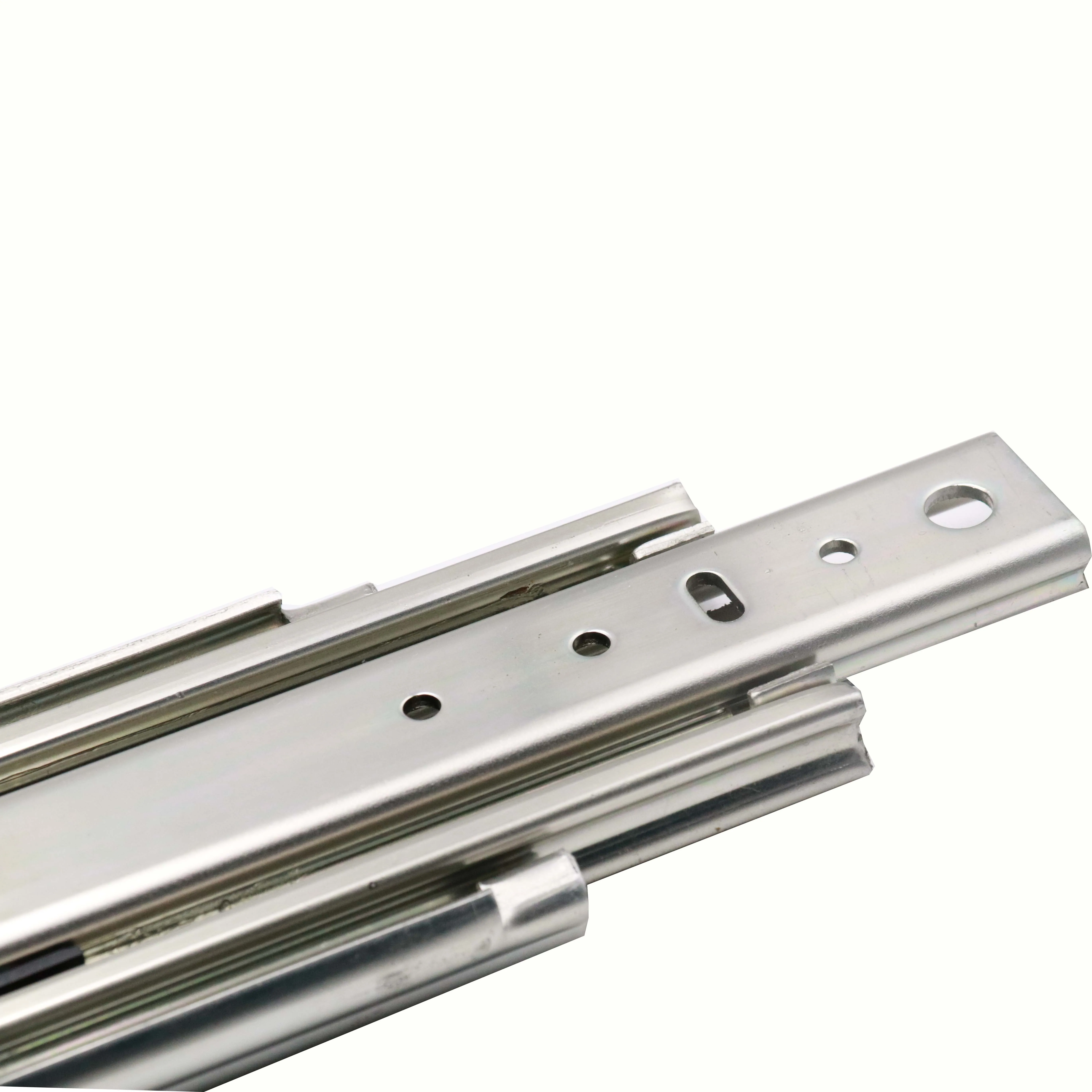 New Design Less Noise Ball Bearing Full Extension Soft Close Rails 100 Lb Load Capacity White Full Extension Drawer Slides