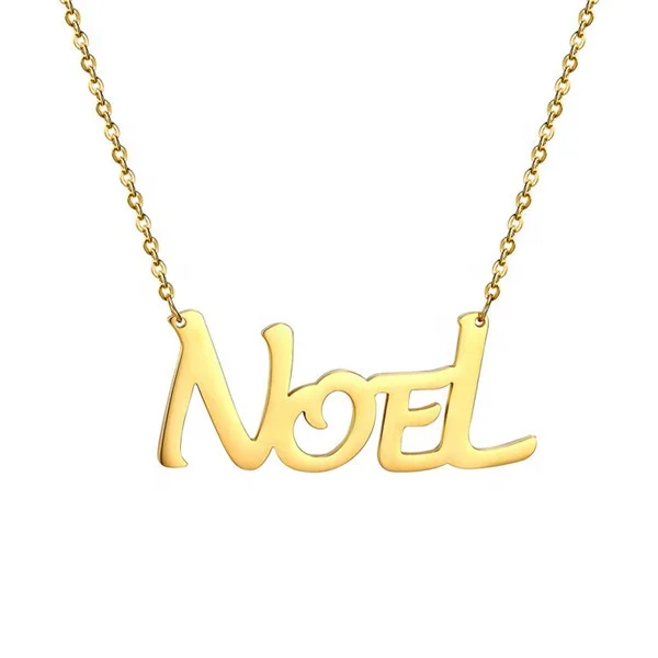 Beautiful Ladies necklace letter PEACE initial stainless steel gold plated jewelry jewellery pendant necklaces models