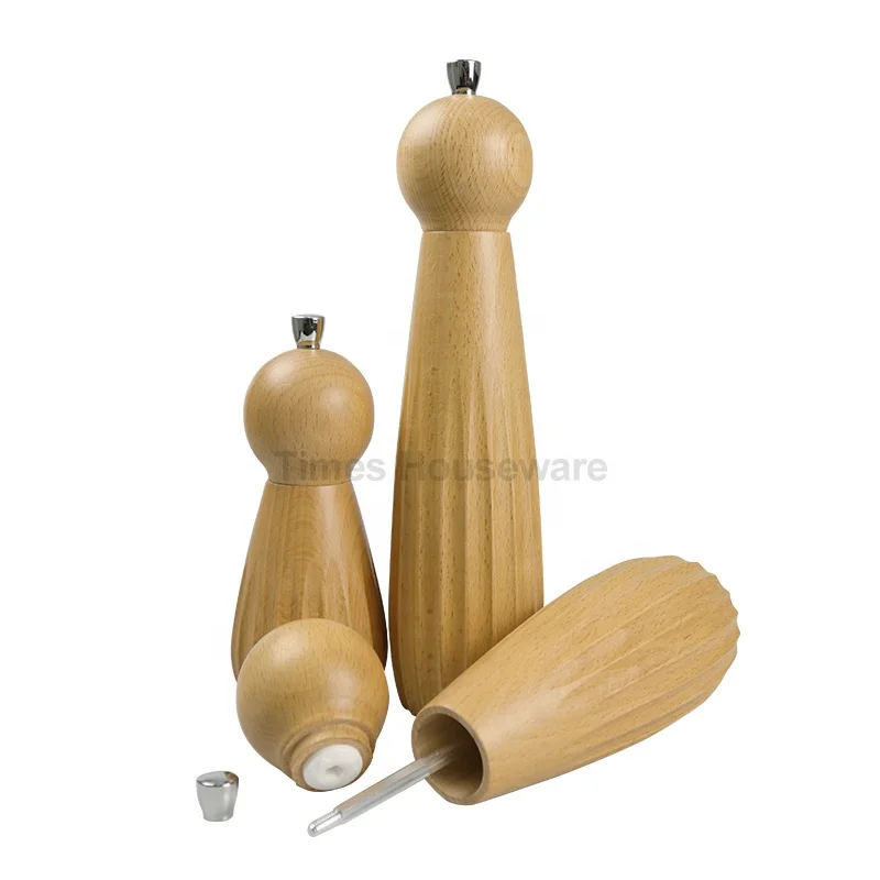 Beech Wood Handed Spice Salt and Pepper Grinder