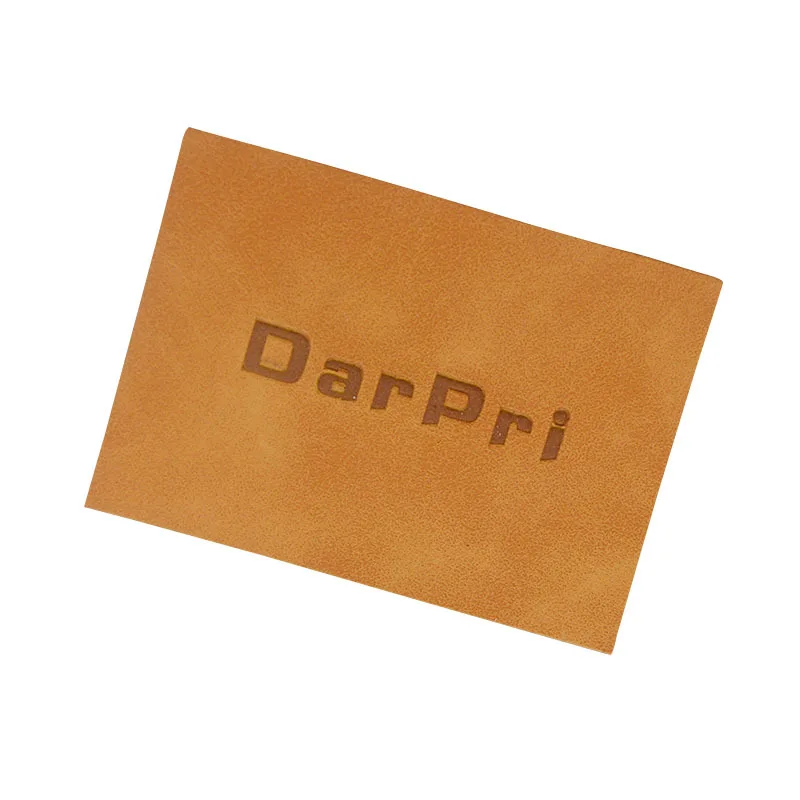 Custom Design Pu Cap Jeans Patch Embossed Logo Premium Genuine Leather Patches For Clothes