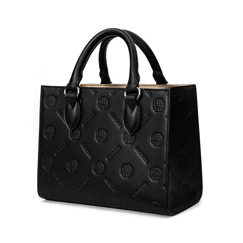 Gionar Custom Logo Pure Leather Tote Bags Ladies Good Price High Quality Italian Leather Handbag Luxury Purse for Women 2024