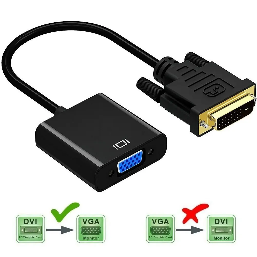 
DVI TO VGA Adapter dvi 24+1 to vga cable adapter converter for Computer Projector Laptop TV 