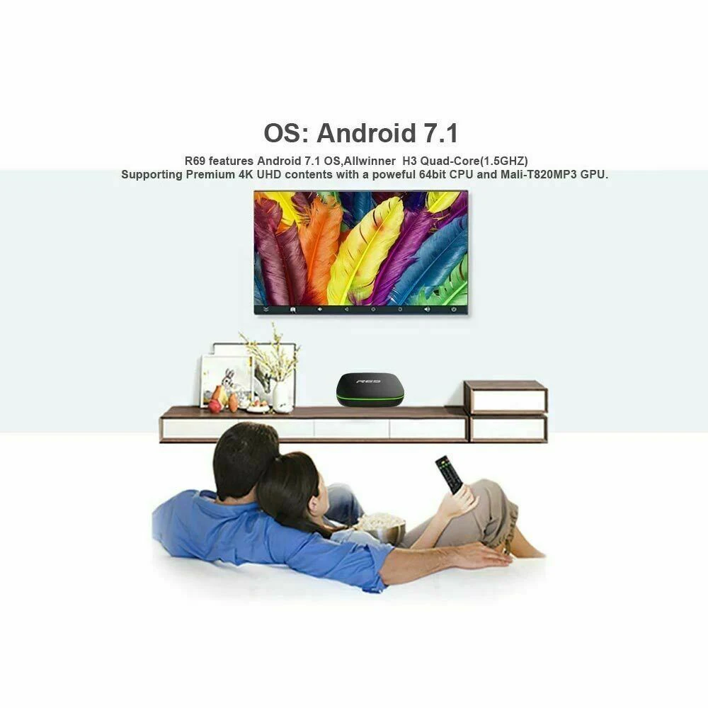 Горячая продажа ТВ-приставка Allwinner H3 1 Гб 2 RAM 8 16 ROM 4k потоковый Медиаплеер smart Android tv box