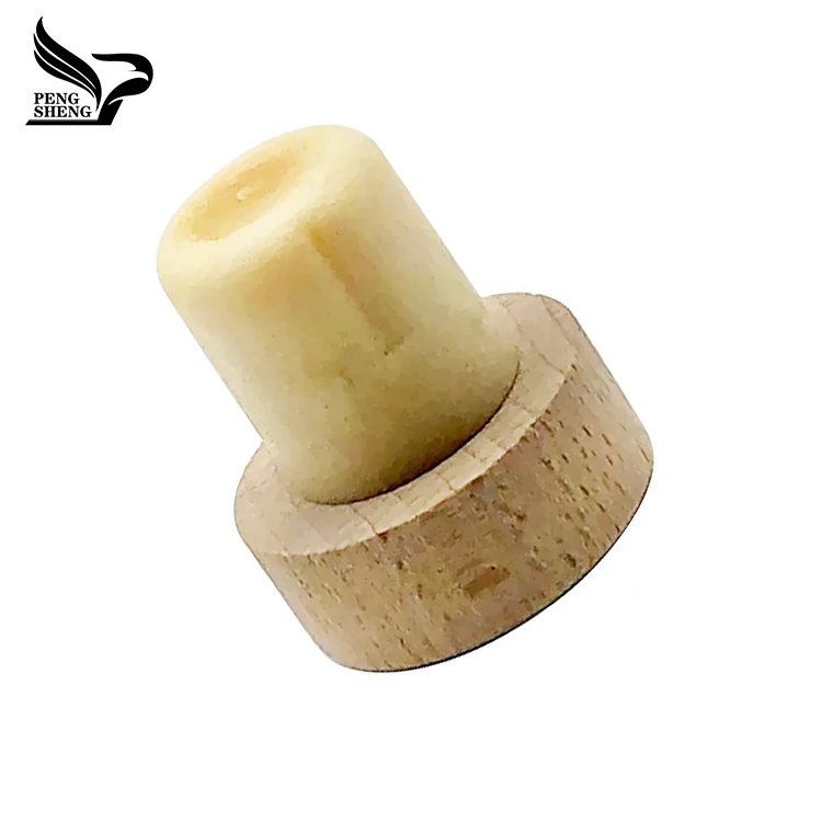Wood Cap Wine Cork Stoppers Customized T Shape Synthetic Cork Stopper Liquor Glass Bottle Lid Corks Top Bottles SGS Wooden