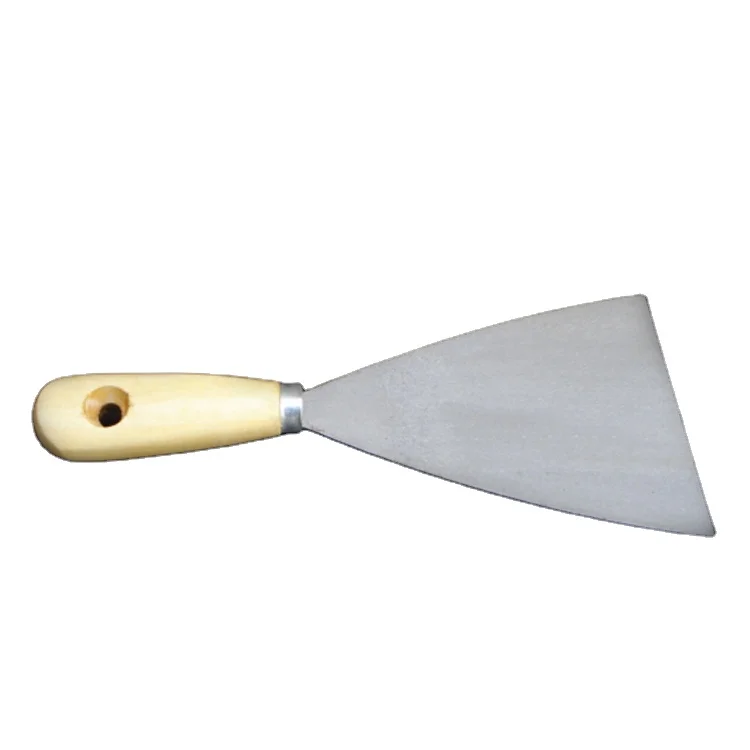China Factory Cheap Putty Knife Carbon Steel Scraper Painters Knife Scraper With wooden handle