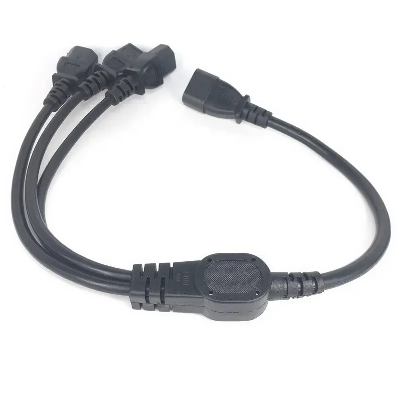 High Quality IEC 320 C14 Male Plug to 3XC13 Female Y Type Splitter H05VV-F 3G Power Cable C14 To C13 Extension Power Cord