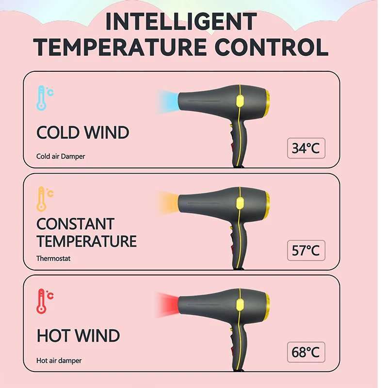 Factory Price Hair Dryer 110V Professional Salon Hot Blow Dryer Private Label Customize Logo Hairdryer For Sale