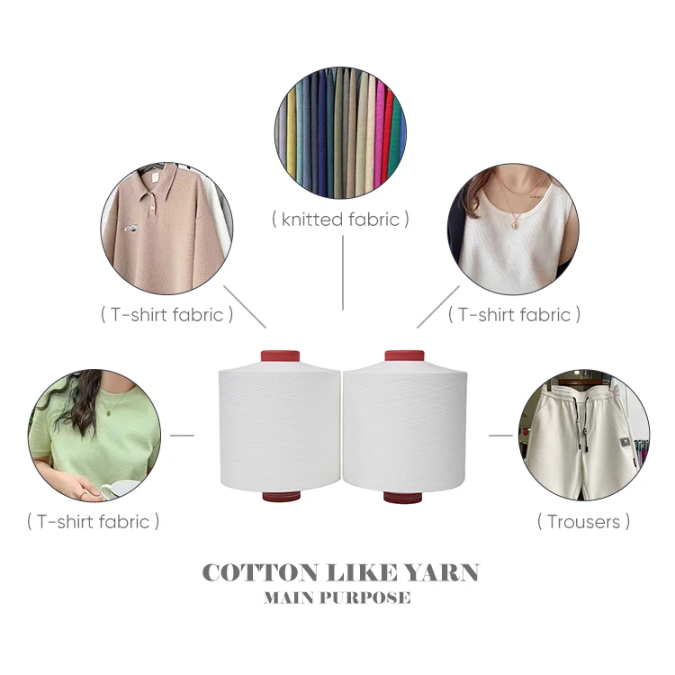 Manufacturer shuyuan 32S/1 SD RW polyester cotton like yarn fancy yarn polyester cotton yarn for Knitting