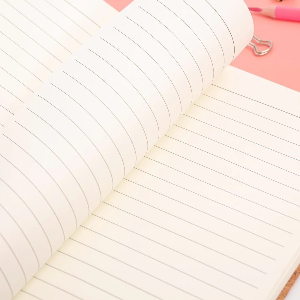 Eco friendly wood cork cover A4/A5/A6 notebook customized Recycled Journal Hardcover Classmate Lined Paper note book