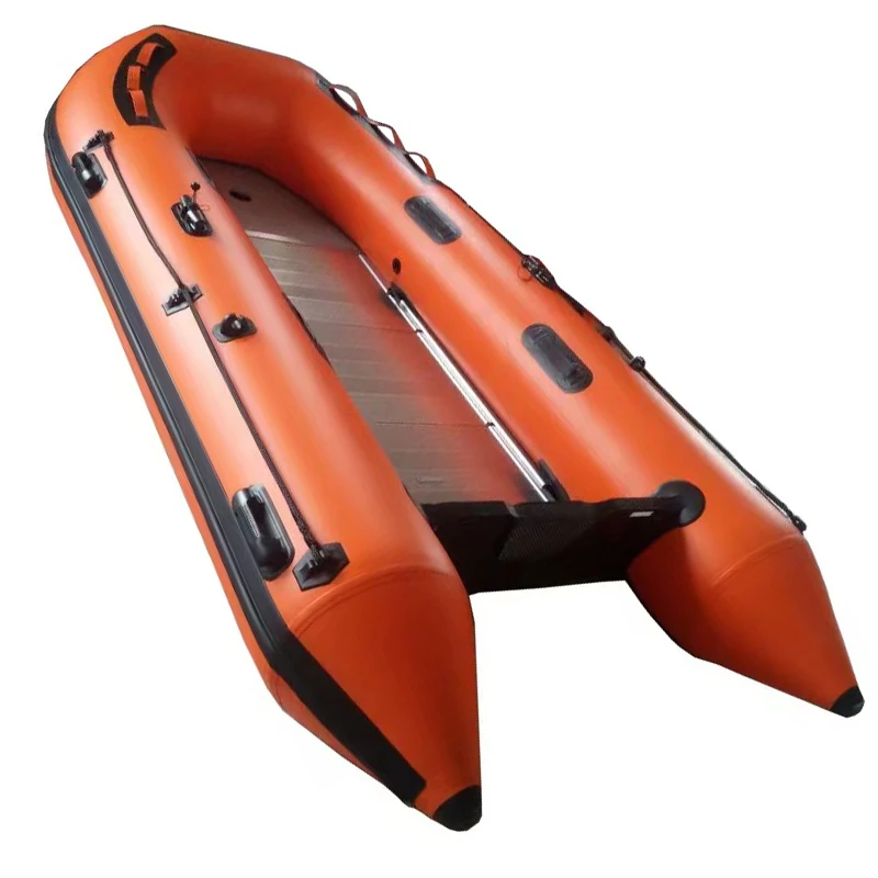 2024 China Factory 1.2mm PVC 2 3 4 5 6 Person Aluminum Floor Cheap Speed Rowing Folding Rigid Inflatable Dinghy Boats