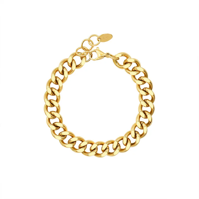 2022 New Trendy Popular Chain Men Bracelet Stainless Steel Cuban Chain For Men Women Jewelry Gift