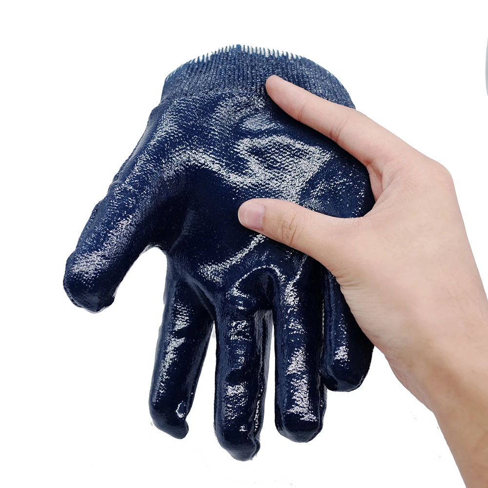 Cotton Jersey Nitrile Working Coated Wear Resistant Nitrile Working Gloves
