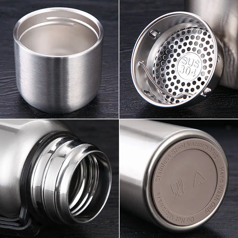HDT Russia 500ml custom portable termos drinking food water bottle sport travel  stainless steel vacuum flask insulated tumbler