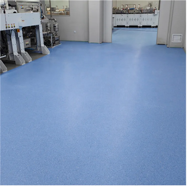2mm Thick Anti-bacterial Homogeneous Pvc Vinyl Floor for Icu Hospital LAB school bus train