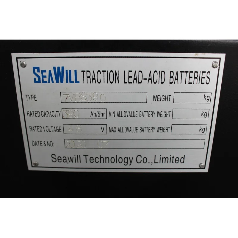 7VBS  390 Amp Forklift Battery 12v 24v 36v 48v 80v 390 amp batteries with self-watering system