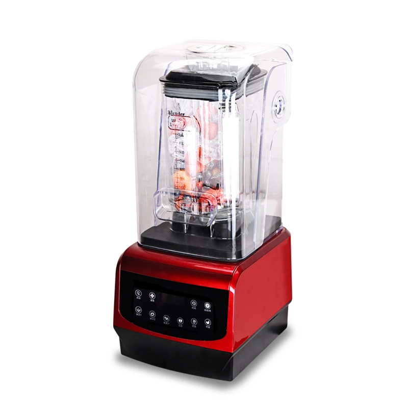 2200W  Commercial heavy duty Blender And Mixer Orange Fruit Juicer Smoothie blender machine With Sound Enclosure