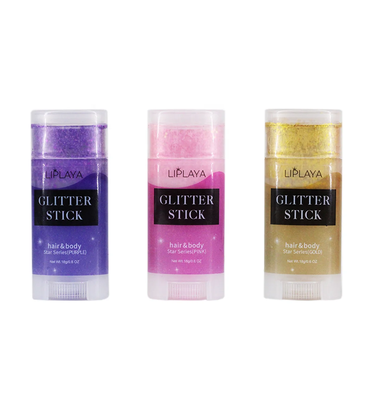Pink Gold Purple  Glitter Stick Strong Hold Shining Beautiful Colorful  for Face Hair Body