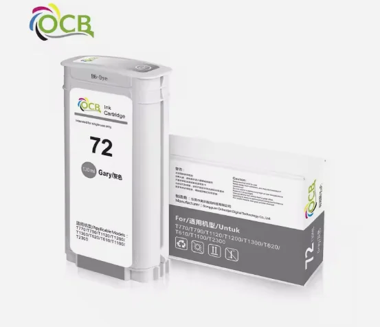 Ocbestjet 130ML  72 Compatible Ink Cartridge For HP Designjet T770 T790 T1120 T1200 T1300 T620 T610 T1100 T2300 Printers