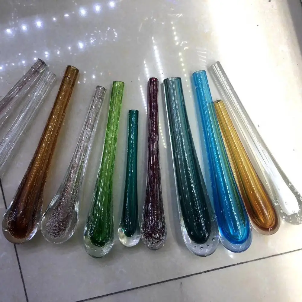 blown glass tube for chandelier lighting