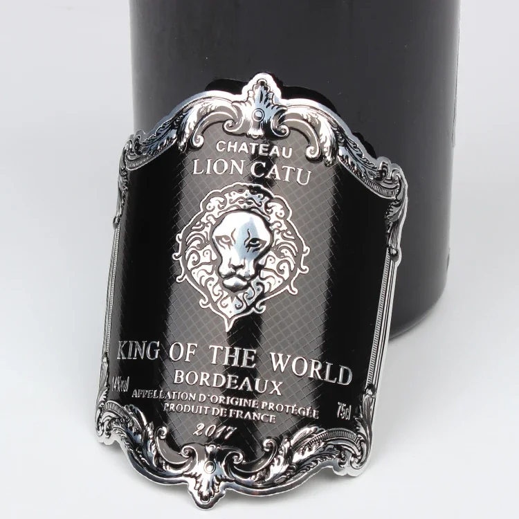 Waterproof Vinyl UV Printing Water Bottle Stickers Private Label for Bottle Logo Roll Adhesive Beer Wine Drink Glass Customized