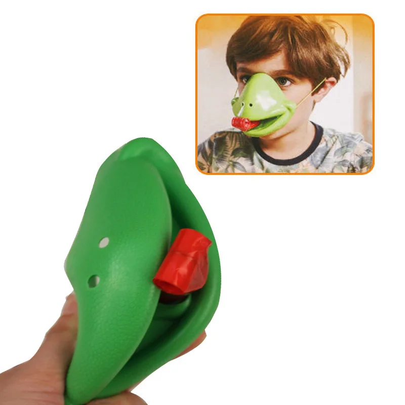2021 New Hot Game For Family Party Toy Frog mouth Take Card Tongue Tic-Tac Chameleon Tongue Funny Lick Cards Toy Set