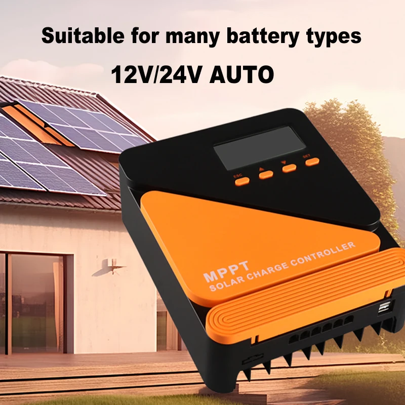 MPPT 10A20A30A40A Solar Charger Controllers 12/24 AUTO Max PV Input 100V 12V Solar Charge Regulator