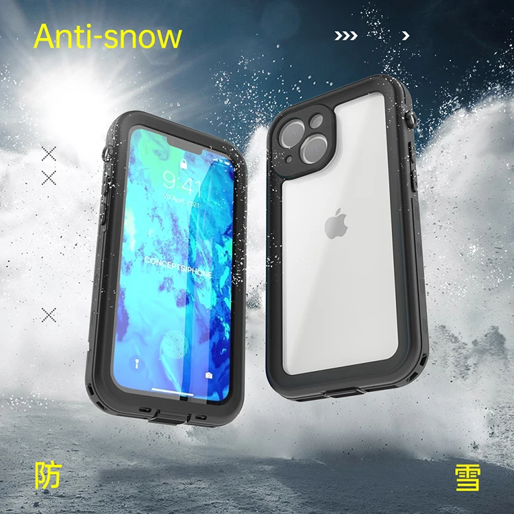 Shellbox patented products 13 mini shockproof waterproof dustproof snowproof phone case for iphone for swimming