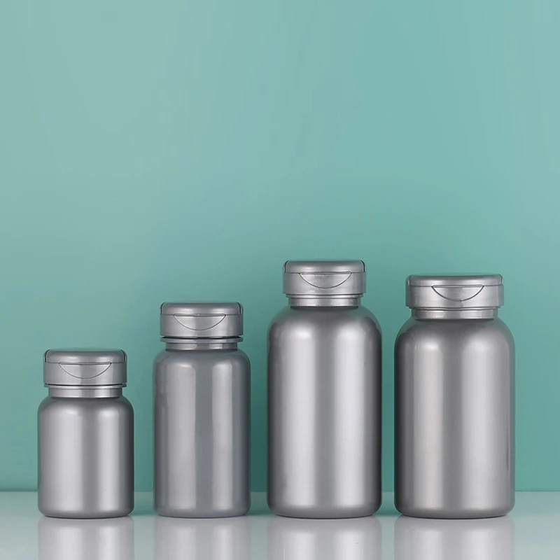 Wholesale Customization 80ml 120ml 200ml 225ml Empty PET Plastic health product bottles flip cover capsule/pill medicine bottles