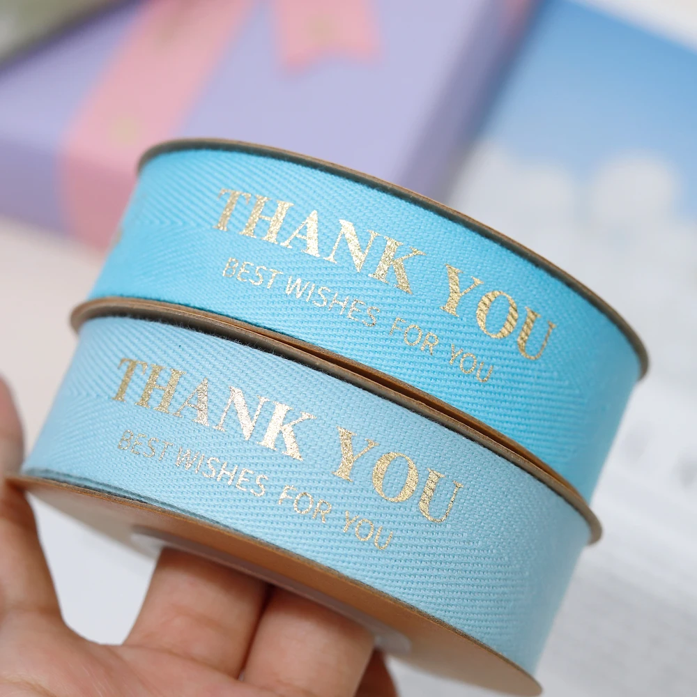 High Quality Custom Design Solid Color Cotton Ribbon Logo Floral Ribbon Flower Packaging for Gifts DIY Ribbon