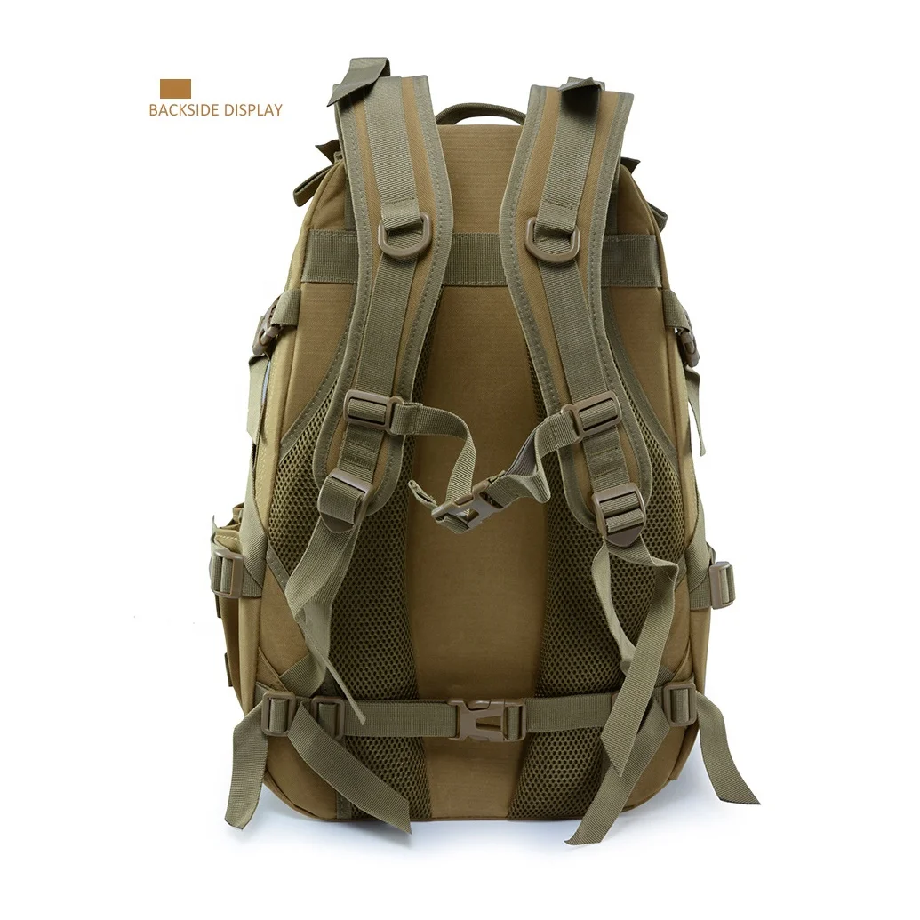 QXMOVING Men Outdoor Sports Mountaineering Camping Hunting Camouflage Waterproof Durable Hiking Tactical Backpack