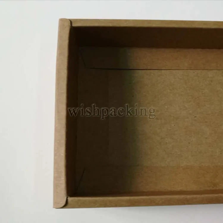 Emballage Eco Friendly Recyclable Material Box Black  Hot Stamping Logo Natural Brown Kraft Paper Box