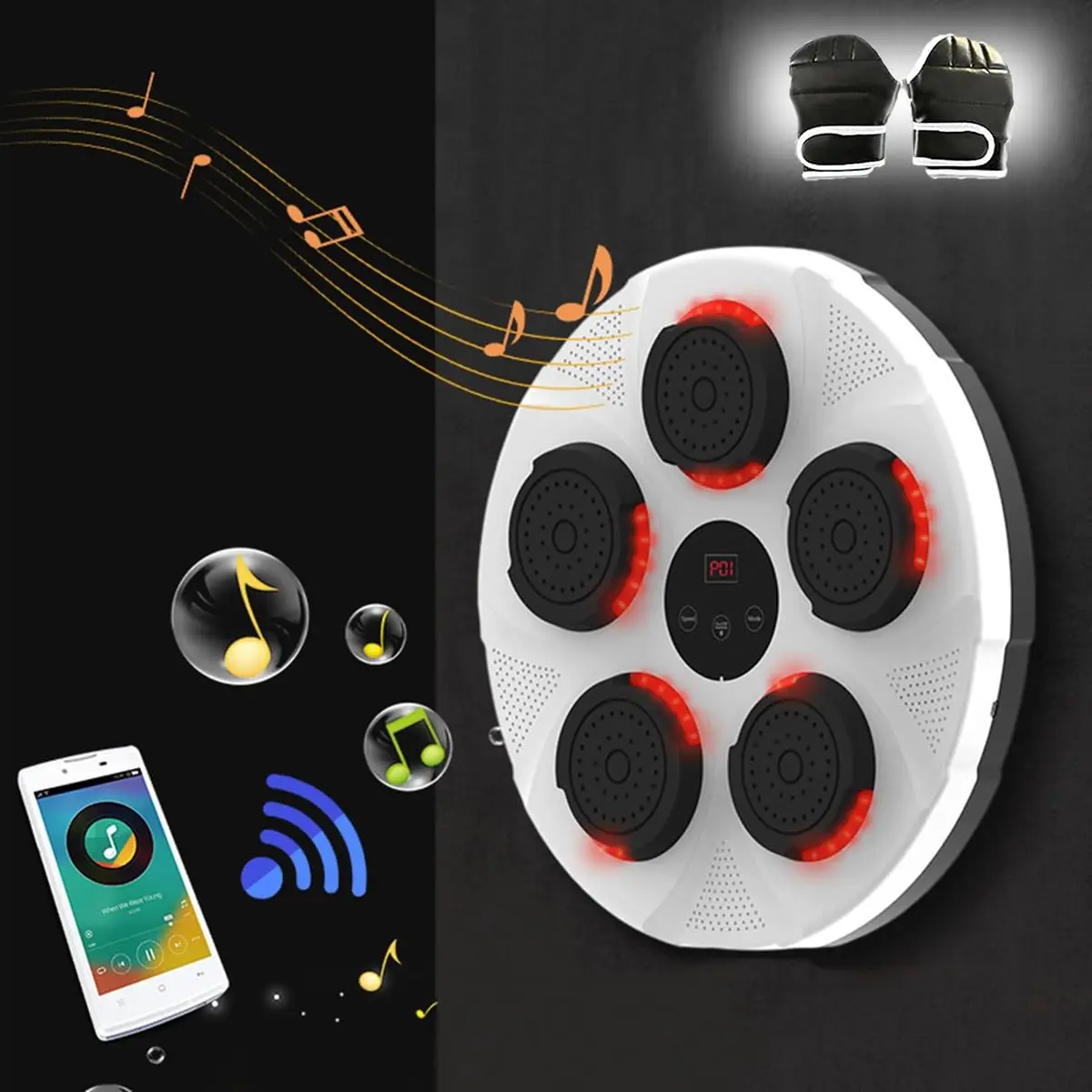 LED punching light effects boxing arcade machine bluetooth connectivity music boxing machine music electronic boxing machine