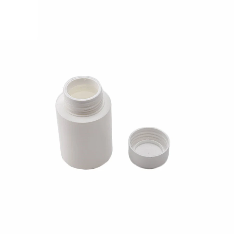 White Pharmaceutical Grade HDPE Plastic Medicine Pill Capsule Bottle