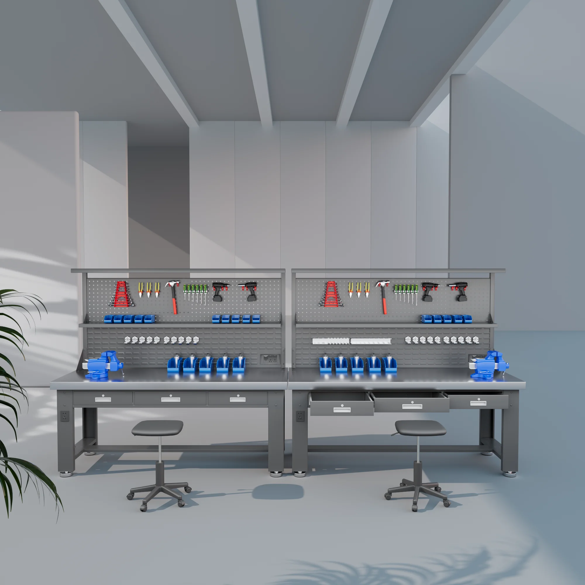 Custom Painting High Quality Workbench Heavy Duty 50mm Anti-Static Garage Workstation Workbench