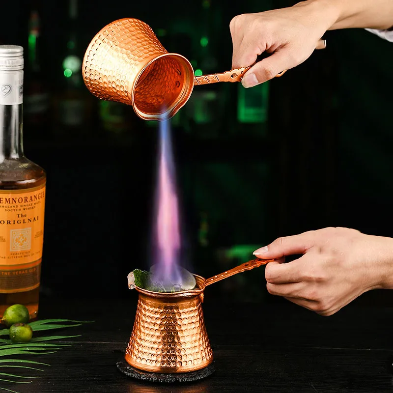 Amazon Handmade Turkish Coffee Pot Greek Arabic Coffee Kettle Ottoman Hammered Copper with Brass Handle for for the Stove Top