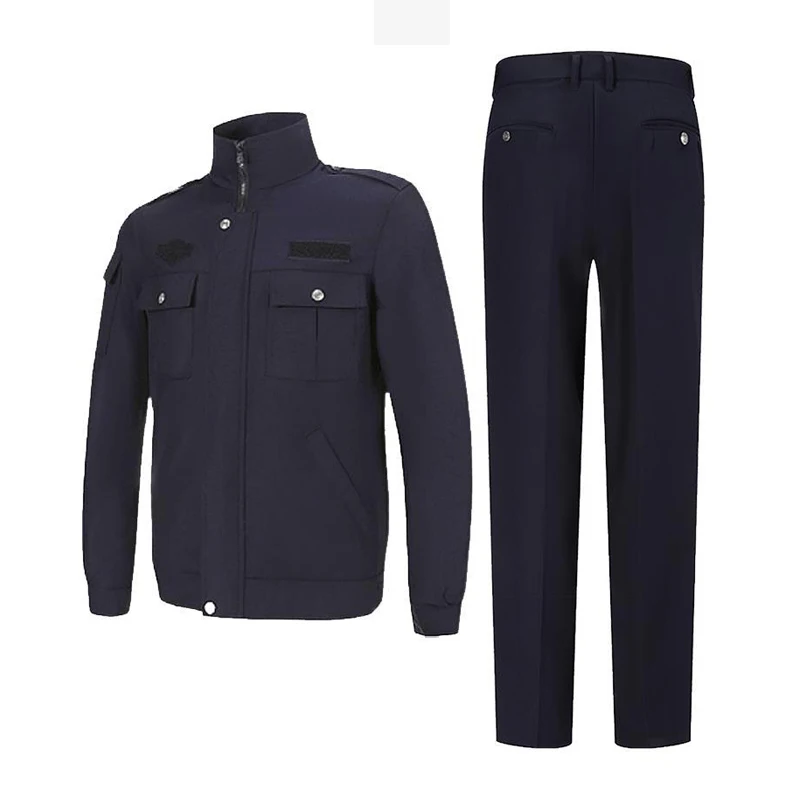 AI-MICH Spring And Autumn Duty Uniform Security Work Coat Buttons Winter Clothing Men Customized Durable Support Samples