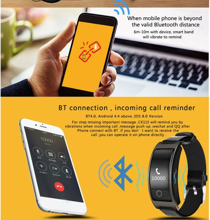 CK11C Smart Band Blood Pressure Heart Rate Monitor Wrist Watch Intelligent Bracelet Fitness Bracelet Tracker Pedometer Wristband