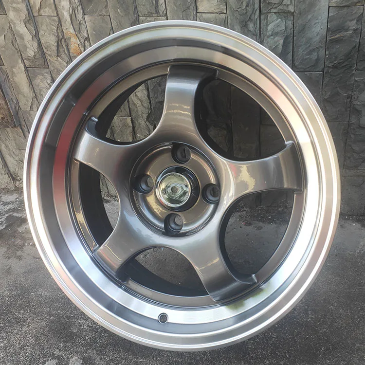 Deep Dish Black Color 15 inch alloy wheels PCD 4x100