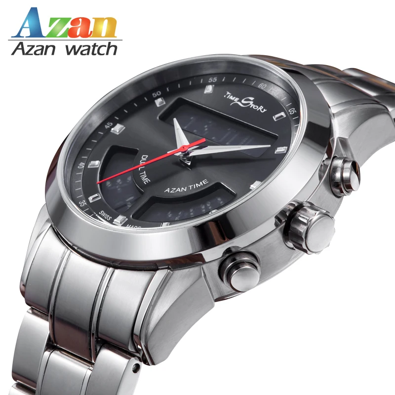 Azan Wrist Watch Islamic Religious Holy Quran Mecca Direction Qibla Watch