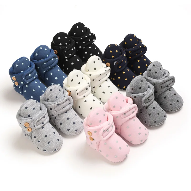 FuYu Hot Sale Baby Boy Girls Boots Winter Snow Bowknot Anti-Slip Soft Sole Warm Infant Toddler Prewalker Booties
