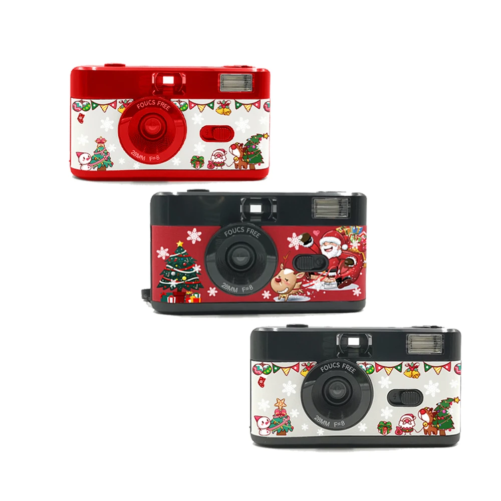 2021 неодноразовая наклейка на Рождество Хэллоуин пользовательская камера 35 мм пленочная камера многоразового использования