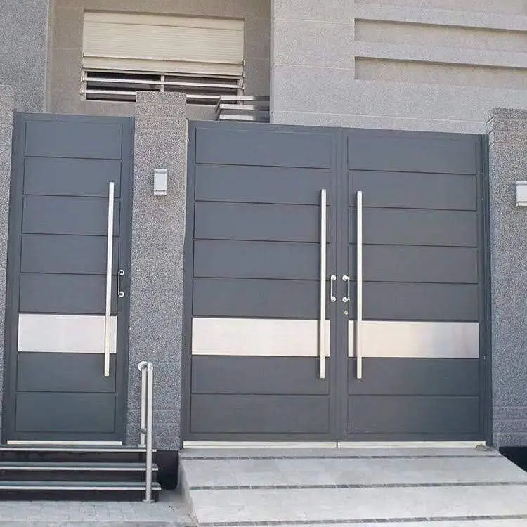 Ikealuminum защитные ворота двери для патио автоматические раздвижные дизайнерские гаража дома