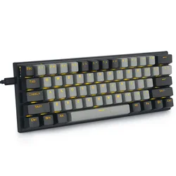 Professional 61 Key LED Backlit Mechanical Gaming Keyboard USB Wired 60 percent Mechanical Keyboard