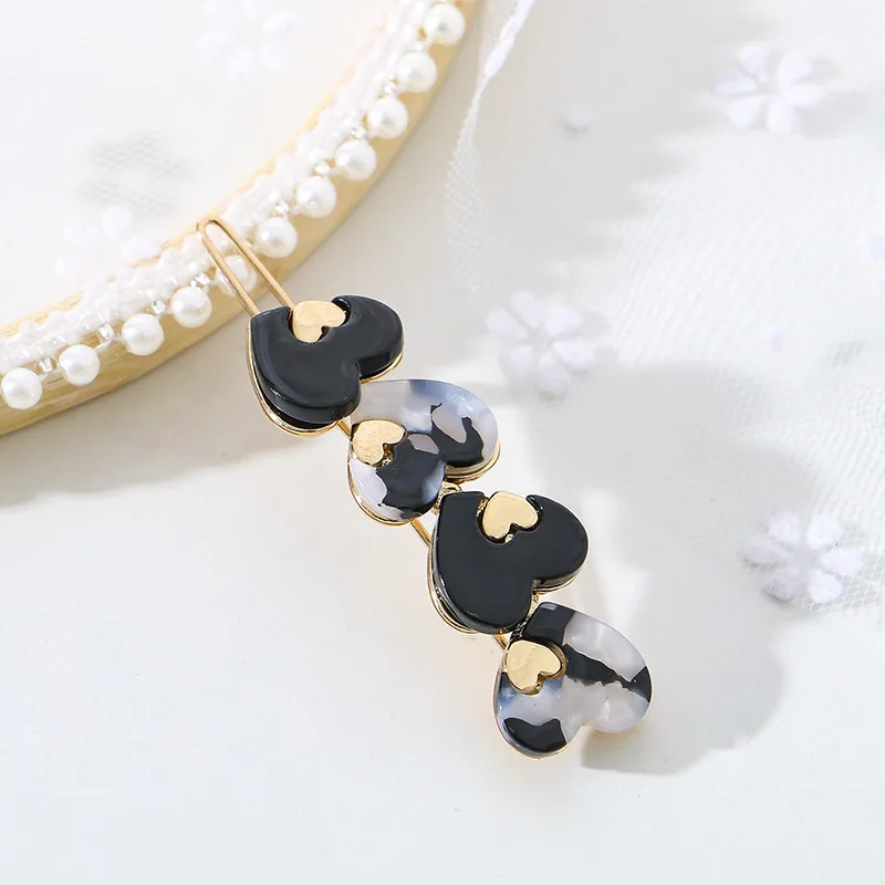 
Genya Trendy Side Clip Acetic Acid Hairpin Geometric Shape Fringe Hair Clip For Ladies 