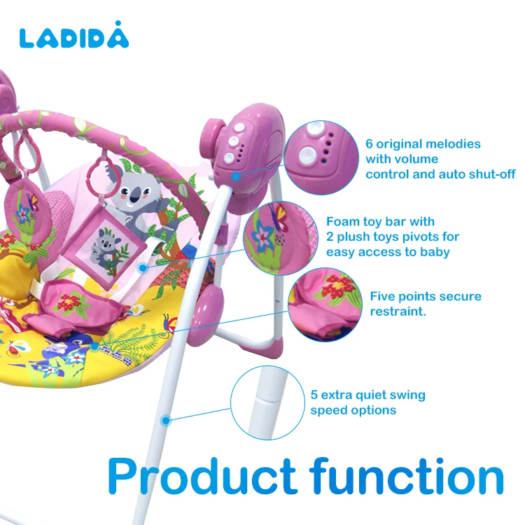 The new 2022 baby swing new model comfortable and safe portable baby rocker bouncer rocking chair