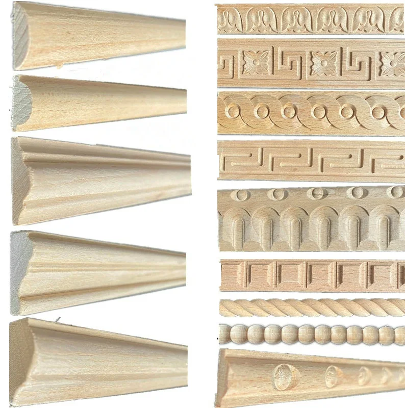 Decorative Furniture Accessories Carved Rosette Wood Ornaments For Furniture