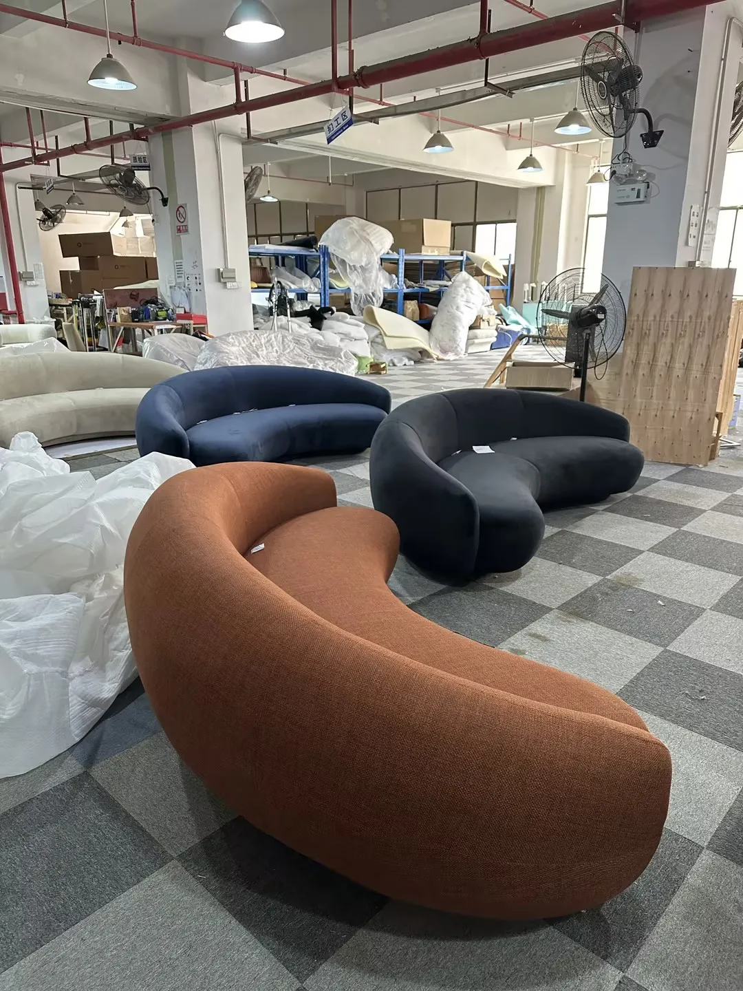 Modern new design Best-Selling Arc Velvet Living Room Sofa