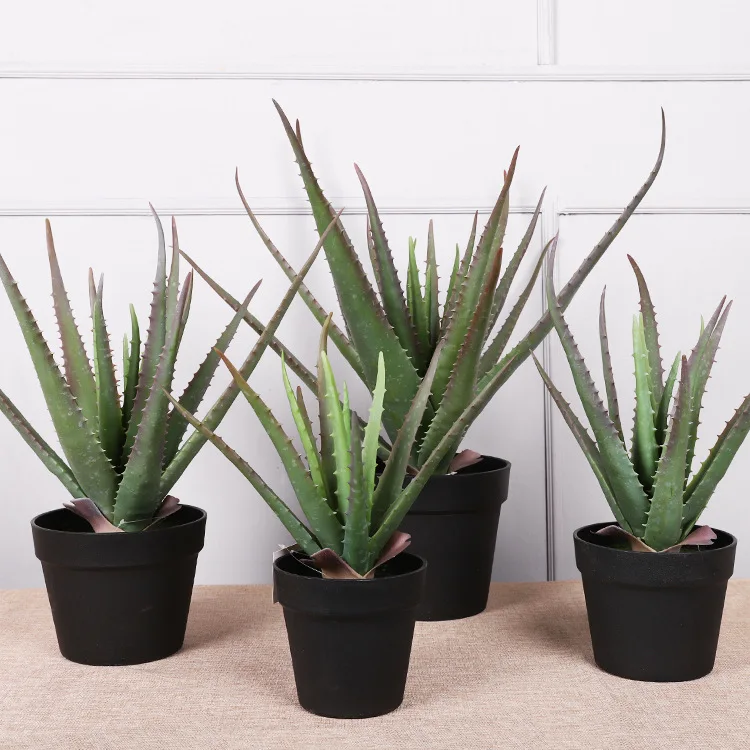 High-quality artificial aloe vera artificial landscaping potted plants