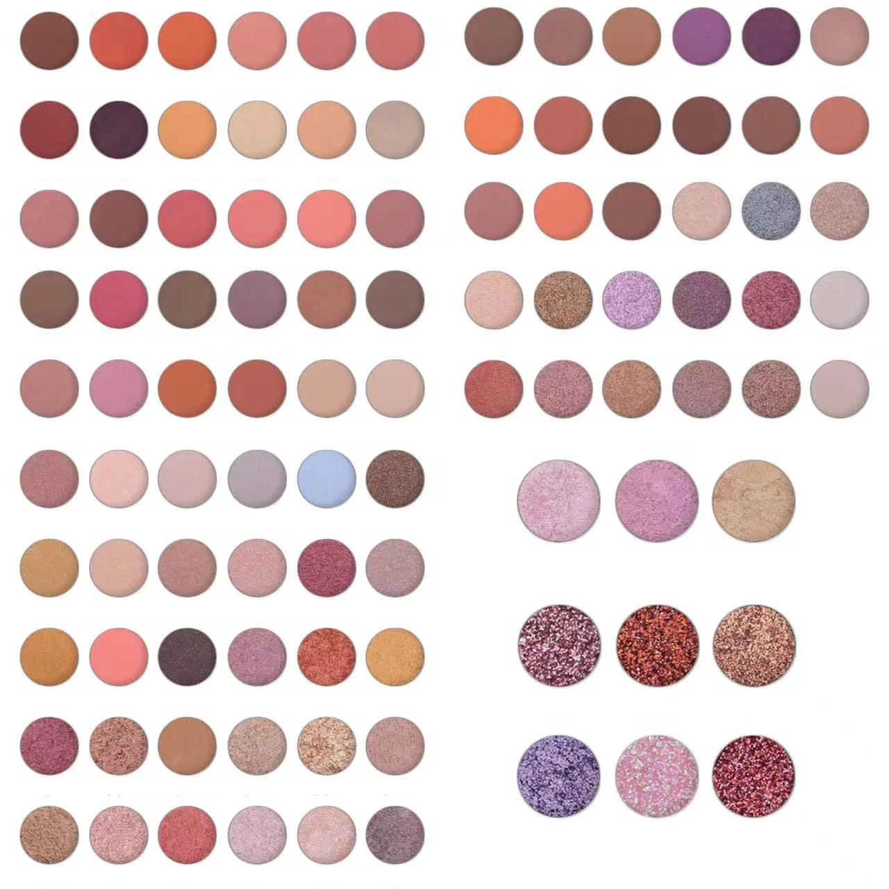 AOWEIK Factory Price Wholesale DIY 26mm Single Matte Glitter Shimmer Eyeshadow Multi color available